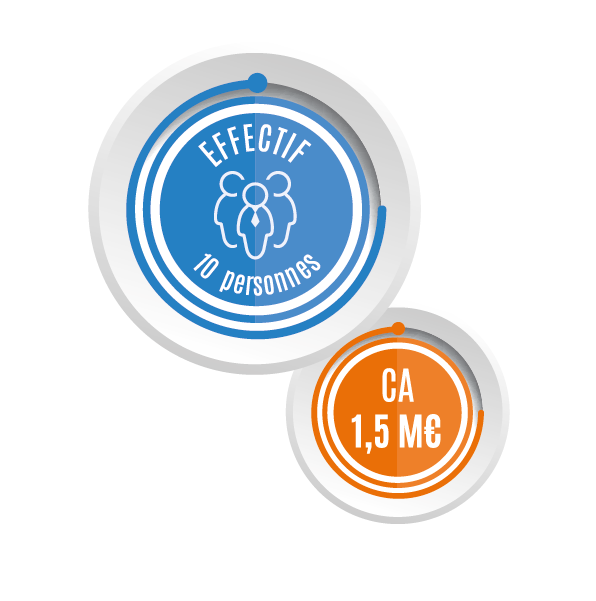 effectif-ca Effectif 10 personnes et CA 1,5M€